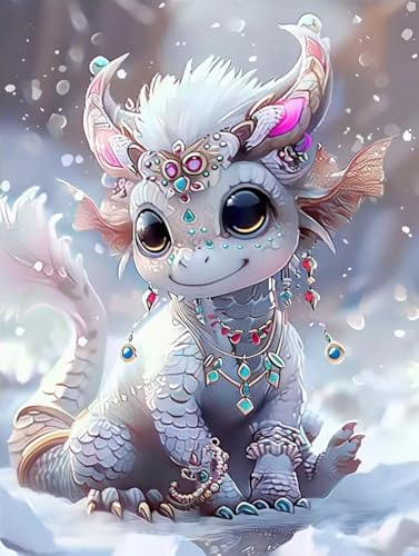 Cartoon White Dragon Wooden Jigsaw Puzzles 1000 Pieces - 1000 Piece Jigsaw Puzzle 20 X 30 Inches, Fun Indoor Activity - Gift Poster, Patience Enhancing Stress Relief Gifts von RMSGOZO