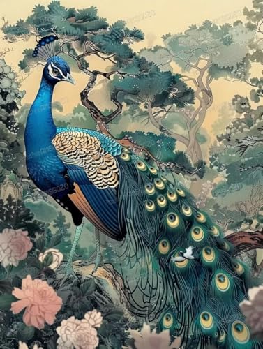 Chinesisches Vintage-Pfauen-Holz-Puzzle, 500 Teile, 500-teiliges Puzzle, 38,1 x 50,8 cm, lustige Indoor-Aktivität, Geschenkposter, Geduldsteigerung, Stressabbau-Geschenke Chinesisches Vintage-Pfauen-Holz-Puzzle, 500 Teile, 500-teiliges Puzzle, 38,1 x 50,8 cm, lustige Indoor-Aktivität, Geschenkposter, Geduldsteigerung, Stressabbau-Geschenke von RMSGOZO