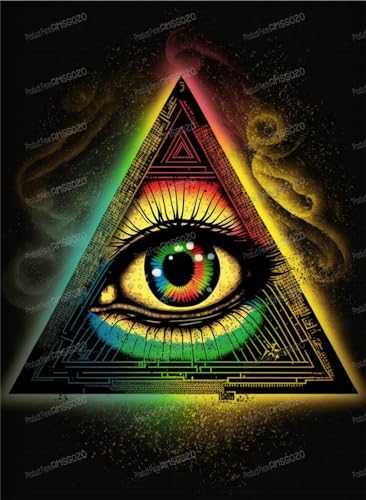 Eye of Horus Puzzle für Erwachsene, bunt, abstrakt, 1000 Teile, zum Entspannen vom Alltag, für Familie, Eltern-Kind-Aktivitäten, Spielzeug, 50,8 x 76,2 cm von RMSGOZO