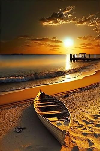 Golden Beach Boat 70 Teile Puzzles - Sommergelber Sonnenuntergang Puzzle für Anfänger, jedes Stück ist einzigartig, beste Geschenke für Familie Golden Beach Boat 70 Teile Puzzles - Sommergelber Sonnenuntergang Puzzle für Anfänger, jedes Stück ist einzigartig, beste Geschenke für Familie von RMSGOZO