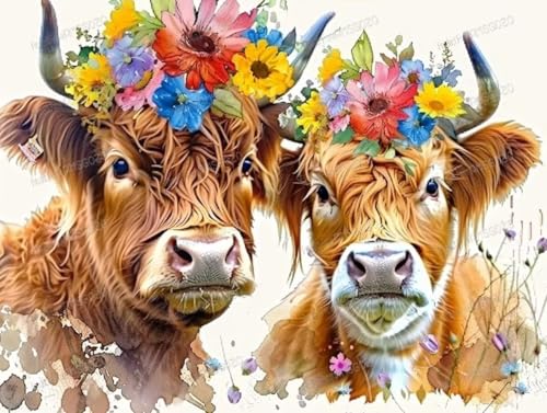 Holz-Puzzle, Aquarell-Blume, Kuh, 1000 Teile – 1000-teiliges Puzzle, 50,8 x 76,2 cm, lustige Indoor-Aktivität, Geschenkposter, Geduldsteigerung, Stressabbau-Geschenke Holz-Puzzle, Aquarell-Blume, Kuh, 1000 Teile – 1000-teiliges Puzzle, 50,8 x 76,2 cm, lustige Indoor-Aktivität, Geschenkposter, Geduldsteigerung, Stressabbau-Geschenke von RMSGOZO