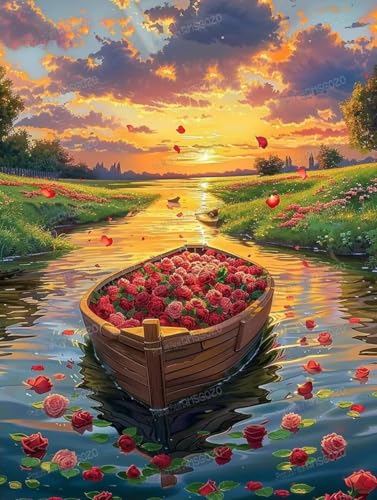 Holz-Puzzle, Motiv: Sonnenuntergang, Rosenboot, 1000 Teile, 50,8 x 76,2 cm, lustige Indoor-Aktivität, Geschenkposter, Geduldsteigerung, Stressabbau, Geschenke Holz-Puzzle, Motiv: Sonnenuntergang, Rosenboot, 1000 Teile, 50,8 x 76,2 cm, lustige Indoor-Aktivität, Geschenkposter, Geduldsteigerung, Stressabbau, Geschenke von RMSGOZO
