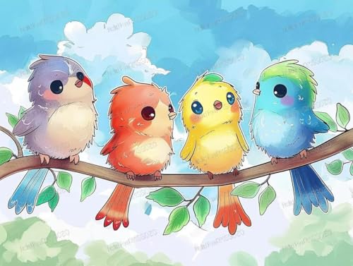 Holz-Puzzle, Motiv: bunte Vögel, 1000 Teile, 50,8 x 76,2 cm, lustige Indoor-Aktivität, Geschenkposter, Geduldsteigerung, Stressabbau-Geschenke, 1000 Teile von RMSGOZO