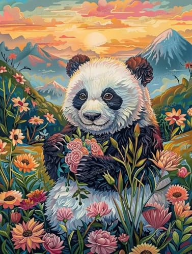 Holz-Puzzle, Retro-Blumen-Panda, 500 Teile, 500-teiliges Puzzle, 38,1 x 50,8 cm, lustige Indoor-Aktivität, Geschenkposter, Geduldsteigerung, Stressabbau-Geschenke Holz-Puzzle, Retro-Blumen-Panda, 500 Teile, 500-teiliges Puzzle, 38,1 x 50,8 cm, lustige Indoor-Aktivität, Geschenkposter, Geduldsteigerung, Stressabbau-Geschenke von RMSGOZO