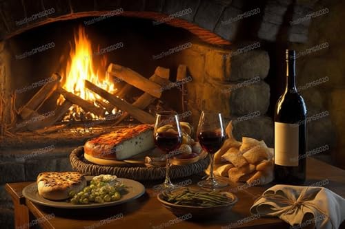 Holzpuzzle mit Wein und Kamin, 1000 Teile – 1000-teiliges Puzzle, 50,8 x 76,2 cm, lustige Indoor-Aktivität, Geschenkposter, Geduld steigerndes Stressabbau-Spiel Holzpuzzle mit Wein und Kamin, 1000 Teile – 1000-teiliges Puzzle, 50,8 x 76,2 cm, lustige Indoor-Aktivität, Geschenkposter, Geduld steigerndes Stressabbau-Spiel von RMSGOZO