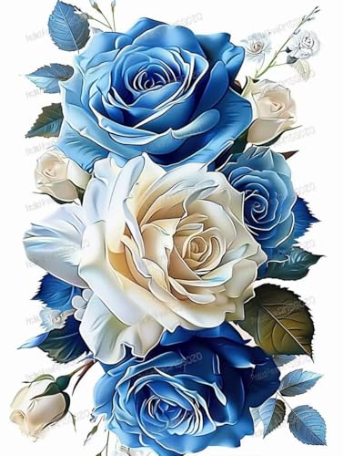 Holzpuzzle mit blauen und weißen Rosen, 1000 Teile – 1000-teiliges Puzzle, 50,8 x 76,2 cm, lustige Indoor-Aktivität, Geschenkposter, Geduldsteigerung, Stressabbau-Geschenke Holzpuzzle mit blauen und weißen Rosen, 1000 Teile – 1000-teiliges Puzzle, 50,8 x 76,2 cm, lustige Indoor-Aktivität, Geschenkposter, Geduldsteigerung, Stressabbau-Geschenke von RMSGOZO
