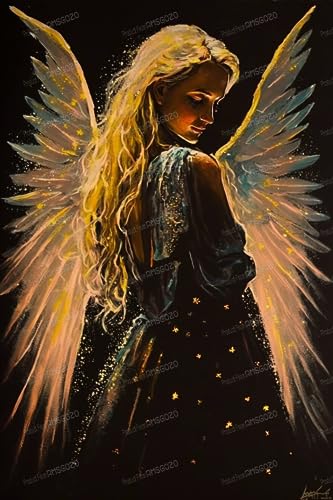Ölgemälde Holzpuzzles - Lightwing Angel Girl 200 Teile Puzzle - Präzise Schneidetechnik, Puzzle-Spielzeug für Erwachsene & Kinder, für Raumdekoration, Wanddekoration Ölgemälde Holzpuzzles - Lightwing Angel Girl 200 Teile Puzzle - Präzise Schneidetechnik, Puzzle-Spielzeug für Erwachsene & Kinder, für Raumdekoration, Wanddekoration von RMSGOZO