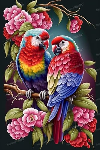 Papageien auf Blumenzweigen, 500-teiliges Puzzle-Spielzeug – Tier-Puzzle für Erwachsene und Kinder, 38,1 x 50,8 cm, recycelbare Puzzleteile, ideal für Familienspiele oder Entspannungsgeschenke Papageien auf Blumenzweigen, 500-teiliges Puzzle-Spielzeug – Tier-Puzzle für Erwachsene und Kinder, 38,1 x 50,8 cm, recycelbare Puzzleteile, ideal für Familienspiele oder Entspannungsgeschenke von RMSGOZO