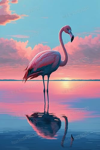 Pink Flamingo 70 Teile Puzzles - Pink Sunset Lake Puzzle für Anfänger, jedes Stück ist einzigartig, beste Geschenke für Familie Pink Flamingo 70 Teile Puzzles - Pink Sunset Lake Puzzle für Anfänger, jedes Stück ist einzigartig, beste Geschenke für Familie von RMSGOZO
