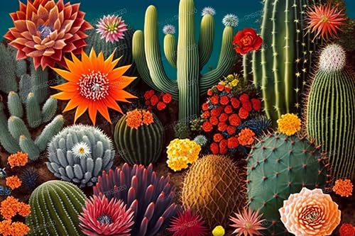 Puzzle 1000 Teile – Bunte Kaktusblumen – 3D-Holzpuzzles für Erwachsene, herausforderndes Puzzle, für Wohnzimmerdekoration & Geschenke Puzzle 1000 Teile – Bunte Kaktusblumen – 3D-Holzpuzzles für Erwachsene, herausforderndes Puzzle, für Wohnzimmerdekoration & Geschenke von RMSGOZO
