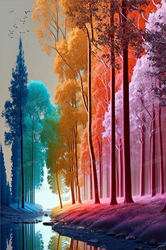 Puzzle 1000 Teile – Bunter Wald – Bach & Bäume Holzpuzzles für Erwachsene, herausforderndes Puzzle, für Wohnzimmerdekoration & Geschenke Puzzle 1000 Teile – Bunter Wald – Bach & Bäume Holzpuzzles für Erwachsene, herausforderndes Puzzle, für Wohnzimmerdekoration & Geschenke von RMSGOZO