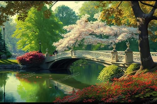 Puzzle 1000 Teile - Grüner Seepark - Frühlingsbäume Holzpuzzles für Erwachsene, herausforderndes Puzzle, für Wohnzimmer Dekor & Geschenke Puzzle 1000 Teile - Grüner Seepark - Frühlingsbäume Holzpuzzles für Erwachsene, herausforderndes Puzzle, für Wohnzimmer Dekor & Geschenke von RMSGOZO