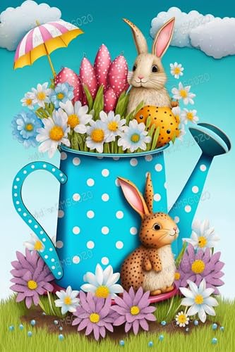Puzzle 1000 Teile Kaninchen Blume Wasserkocher - Cartoon Tier Holzpuzzles für Erwachsene & Kind, Herausforderndes Puzzle, für Wohnzimmer Dekor & Ostergeschenke Puzzle 1000 Teile Kaninchen Blume Wasserkocher - Cartoon Tier Holzpuzzles für Erwachsene & Kind, Herausforderndes Puzzle, für Wohnzimmer Dekor & Ostergeschenke von RMSGOZO