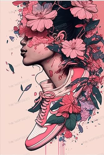 Puzzle 1000 Teile - Mystery Floral Girl & Pink Shoes - 3D Holzpuzzles für Erwachsene, herausforderndes Puzzle, für Wohnzimmer Dekor & Geschenke Puzzle 1000 Teile - Mystery Floral Girl & Pink Shoes - 3D Holzpuzzles für Erwachsene, herausforderndes Puzzle, für Wohnzimmer Dekor & Geschenke von RMSGOZO