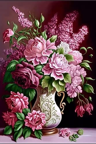 Puzzle 1000 Teile Rosa & Lila Blume Ikebana - Retro Ölgemälde - Holzpuzzles für Erwachsene & Kind, Herausfordernde Puzzle, für Wohnzimmer Dekor & Geschenke Puzzle 1000 Teile Rosa & Lila Blume Ikebana - Retro Ölgemälde - Holzpuzzles für Erwachsene & Kind, Herausfordernde Puzzle, für Wohnzimmer Dekor & Geschenke von RMSGOZO