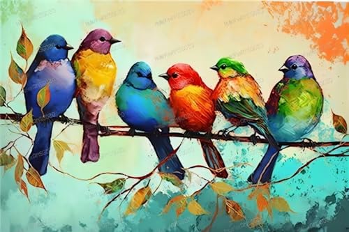 Puzzle 1000 Teile für Erwachsene und Kinder, bunte Vögel auf Ästen, Tierpuzzle, Sammlerstück, Lernspielzeug, Heimdekoration oder Geschenke, kommt Puzzle 1000 Teile für Erwachsene und Kinder, bunte Vögel auf Ästen, Tierpuzzle, Sammlerstück, Lernspielzeug, Heimdekoration oder Geschenke, kommt von RMSGOZO