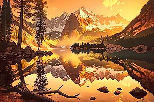Puzzle 500 Teile Goldene Berge & Gewässer - Herbstlandschaft - Holzpuzzles für Erwachsene & Kind, Herausforderndes Puzzle, für Freunde Geschenke Puzzle 500 Teile Goldene Berge & Gewässer - Herbstlandschaft - Holzpuzzles für Erwachsene & Kind, Herausforderndes Puzzle, für Freunde Geschenke von RMSGOZO
