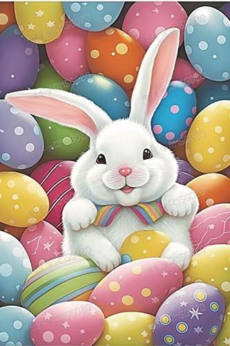 Puzzle mit weißen Hasen und farbigen Eiern, 1000 Teile, Oster-Cartoon-Tier-Puzzle für Anfänger, jedes Stück ist einzigartig, beste Geschenke für die Familie Puzzle mit weißen Hasen und farbigen Eiern, 1000 Teile, Oster-Cartoon-Tier-Puzzle für Anfänger, jedes Stück ist einzigartig, beste Geschenke für die Familie von RMSGOZO
