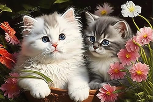 RMSGOZO 1000 Teile Puzzle für Kinder – Gartenkätzchen – bunte Blumen – Tierpuzzles – schwierige Puzzle-Spiele & Spielzeug & Geschenke RMSGOZO 1000 Teile Puzzle für Kinder – Gartenkätzchen – bunte Blumen – Tierpuzzles – schwierige Puzzle-Spiele & Spielzeug & Geschenke von RMSGOZO