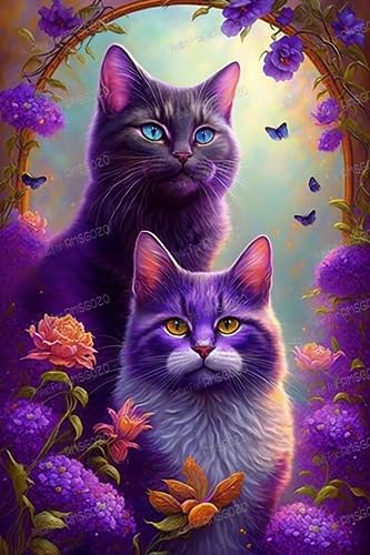 RMSGOZO 1000 Teile Puzzle für Kinder - Lila Blumenkatzen - Heimdekoration - Schwierige Puzzles Spiele & Spielzeug & Geschenke RMSGOZO 1000 Teile Puzzle für Kinder - Lila Blumenkatzen - Heimdekoration - Schwierige Puzzles Spiele & Spielzeug & Geschenke von RMSGOZO