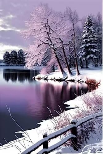 RMSGOZO 1000 Teile Puzzle für Kinder - Lila Wintersee - Schneelandschaft Puzzles - Schwierige Puzzles Spiele & Spielzeug & Geschenke RMSGOZO 1000 Teile Puzzle für Kinder - Lila Wintersee - Schneelandschaft Puzzles - Schwierige Puzzles Spiele & Spielzeug & Geschenke von RMSGOZO