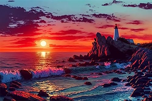 RMSGOZO 1000 Teile Puzzle für Kinder – Roter Sonnenuntergang Felsen Meer – bunte Landschaftspuzzles – schwierige Puzzles & Dekoration & Geschenke RMSGOZO 1000 Teile Puzzle für Kinder – Roter Sonnenuntergang Felsen Meer – bunte Landschaftspuzzles – schwierige Puzzles & Dekoration & Geschenke von RMSGOZO