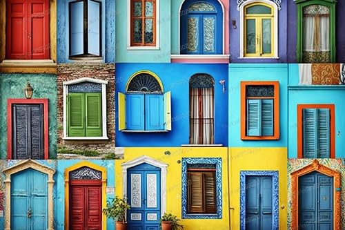 RMSGOZO 1000 Teile Puzzle für Kinder – bunte Häuser, Fenster und Türen – Heimdekoration – Puzzle-Spiele mit hohem Schwierigkeitsgrad & Spielzeug & Geschenke RMSGOZO 1000 Teile Puzzle für Kinder – bunte Häuser, Fenster und Türen – Heimdekoration – Puzzle-Spiele mit hohem Schwierigkeitsgrad & Spielzeug & Geschenke von RMSGOZO