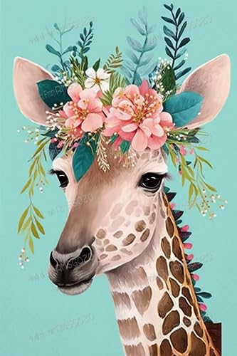 RMSGOZO 500 Teile Puzzle für Kinder - Floral Giraffe - Cartoon Tier Puzzles - Schwierige Puzzles Spiele & Spielzeug & Geschenke von RMSGOZO