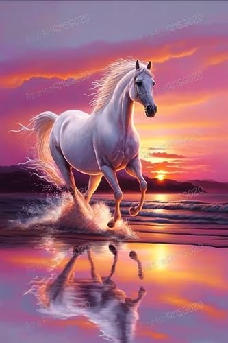 RMSGOZO 500 Teile Puzzle für Kinder - Pink Sunset White Horse - Romantische Strandpuzzles - Schwierige Puzzles Spiele & Spielzeug & Geschenke RMSGOZO 500 Teile Puzzle für Kinder - Pink Sunset White Horse - Romantische Strandpuzzles - Schwierige Puzzles Spiele & Spielzeug & Geschenke von RMSGOZO