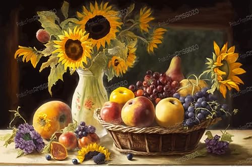 RMSGOZO 500 Teile Puzzle für Kinder - Sonnenblume & Obstteller - Heimdekoration - Schwierige Puzzles Spiele & Spielzeug & Geschenke RMSGOZO 500 Teile Puzzle für Kinder - Sonnenblume & Obstteller - Heimdekoration - Schwierige Puzzles Spiele & Spielzeug & Geschenke von RMSGOZO