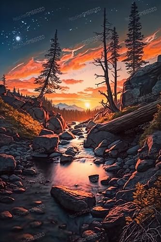 RMSGOZO 500 Teile Puzzles für Kinder – Sonnenuntergang Wald Bach – Heimdekoration – Puzzle-Spiele mit hohem Schwierigkeitsgrad & Spielzeug & Geschenke RMSGOZO 500 Teile Puzzles für Kinder – Sonnenuntergang Wald Bach – Heimdekoration – Puzzle-Spiele mit hohem Schwierigkeitsgrad & Spielzeug & Geschenke von RMSGOZO