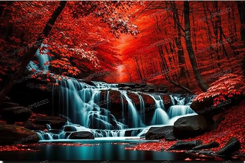 RMSGOZO Ahornwald-Wasserfall-Puzzles für Erwachsene, 1000 Teile, Herbstlandschaft, Holzpuzzles, tolles Spielzeug für Kinder und Heimdekoration RMSGOZO Ahornwald-Wasserfall-Puzzles für Erwachsene, 1000 Teile, Herbstlandschaft, Holzpuzzles, tolles Spielzeug für Kinder und Heimdekoration von RMSGOZO
