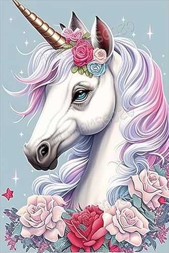 RMSGOZO Blumen-Einhorn-Puzzles für Erwachsene, 500 Teile, Cartoon-Fantasy-Holzpuzzles, tolles Spielzeug für Kinder und Heimdekoration von RMSGOZO