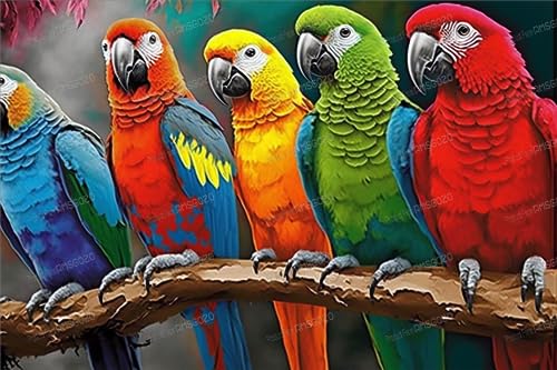 RMSGOZO Bunte Papageien, 120-teiliges Puzzle, Lernspiele, Heimdekor-Puzzle, jedes Stück ist einzigartig, beste Geschenke für Familie RMSGOZO Bunte Papageien, 120-teiliges Puzzle, Lernspiele, Heimdekor-Puzzle, jedes Stück ist einzigartig, beste Geschenke für Familie von RMSGOZO