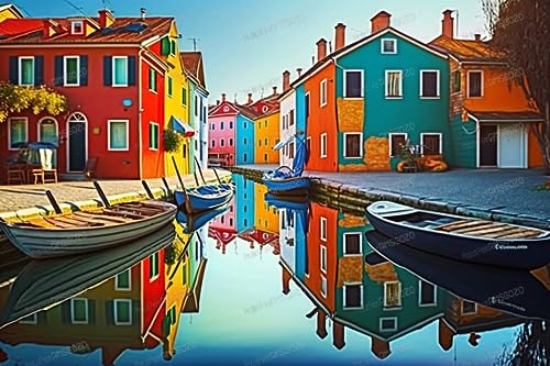 RMSGOZO Farbige Lakeside Town Puzzle für Erwachsene, 500 Teile, Landschafts-Holzpuzzles, tolles Spielzeug für Kinder und Heimdekoration RMSGOZO Farbige Lakeside Town Puzzle für Erwachsene, 500 Teile, Landschafts-Holzpuzzles, tolles Spielzeug für Kinder und Heimdekoration von RMSGOZO