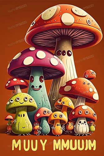 RMSGOZO Farbige Pilz-Puzzles für Erwachsene, 500 Teile, Cartoon-Holzpuzzles, tolles Spielzeug für Kinder und Heimdekoration RMSGOZO Farbige Pilz-Puzzles für Erwachsene, 500 Teile, Cartoon-Holzpuzzles, tolles Spielzeug für Kinder und Heimdekoration von RMSGOZO