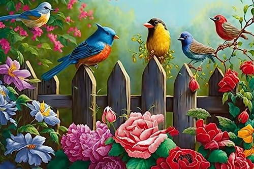 RMSGOZO Gartenvögel-Puzzles für Erwachsene, 1000 Teile – bunte Frühlingsblumen, Holzpuzzles, tolles Spielzeug für Kinder und Heimdekoration RMSGOZO Gartenvögel-Puzzles für Erwachsene, 1000 Teile – bunte Frühlingsblumen, Holzpuzzles, tolles Spielzeug für Kinder und Heimdekoration von RMSGOZO