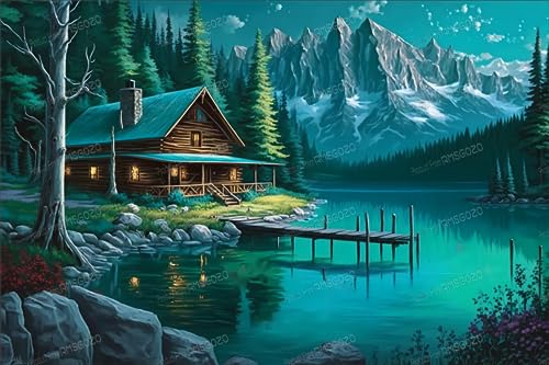 RMSGOZO Lake Forest Cabin Puzzle für Erwachsene, 500 Teile – Landschaftspuzzles aus Holz, tolles Spielzeug für Kinder und Heimdekoration RMSGOZO Lake Forest Cabin Puzzle für Erwachsene, 500 Teile – Landschaftspuzzles aus Holz, tolles Spielzeug für Kinder und Heimdekoration von RMSGOZO