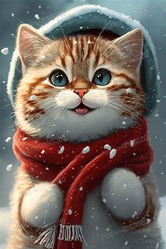 RMSGOZO Niedliche Winter-Katzen-Puzzles für Erwachsene, 500 Teile, Tier-Holzpuzzles, tolles Spielzeug für Kinder und Heimdekoration RMSGOZO Niedliche Winter-Katzen-Puzzles für Erwachsene, 500 Teile, Tier-Holzpuzzles, tolles Spielzeug für Kinder und Heimdekoration von RMSGOZO