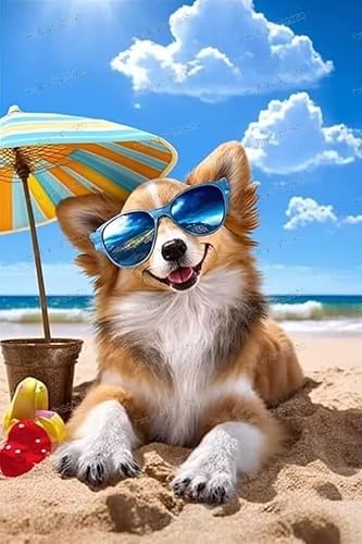 RMSGOZO Puzzle 1000 Teile - Strand-Sonnenbrille Golden Retriever - 3D-Holzpuzzles für Erwachsene, herausforderndes Puzzle, perfekt für Heimunterhaltung RMSGOZO Puzzle 1000 Teile - Strand-Sonnenbrille Golden Retriever - 3D-Holzpuzzles für Erwachsene, herausforderndes Puzzle, perfekt für Heimunterhaltung von RMSGOZO