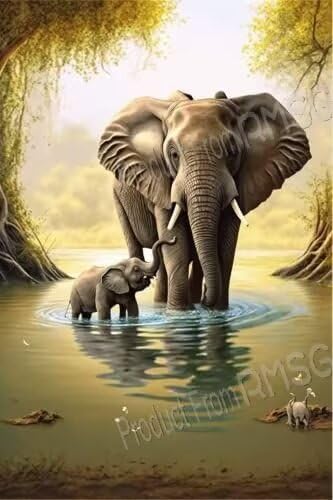 RMSGOZO Puzzle Mutter Elefant & Baby Elefant für Erwachsene 500 Teile – Tier-Holzpuzzles, tolles Spielzeug für Kinder & Heimdekoration RMSGOZO Puzzle Mutter Elefant & Baby Elefant für Erwachsene 500 Teile – Tier-Holzpuzzles, tolles Spielzeug für Kinder & Heimdekoration von RMSGOZO