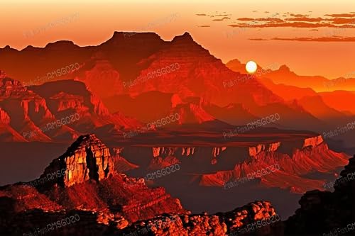 RMSGOZO Red Mountain Puzzles für Erwachsene, 1000 Teile, Sonnenuntergangslandschaft, Holzpuzzles, tolles Spielzeug für Kinder und Heimdekoration RMSGOZO Red Mountain Puzzles für Erwachsene, 1000 Teile, Sonnenuntergangslandschaft, Holzpuzzles, tolles Spielzeug für Kinder und Heimdekoration von RMSGOZO