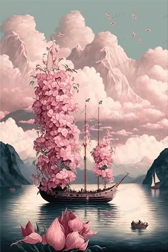 RMSGOZO Rosa Blumenboot 70 Teile Puzzles - Lernspiele Wohnkultur Landschaftspuzzle, jedes Stück ist einzigartig, beste Geschenke für Familie RMSGOZO Rosa Blumenboot 70 Teile Puzzles - Lernspiele Wohnkultur Landschaftspuzzle, jedes Stück ist einzigartig, beste Geschenke für Familie von RMSGOZO