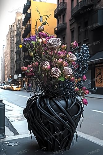 RMSGOZO Schwarze Vase Blumen Puzzle für Erwachsene 500 Teile – Straßenlandschaft Holzpuzzles, tolles Spielzeug für Kinder & Heimdekoration RMSGOZO Schwarze Vase Blumen Puzzle für Erwachsene 500 Teile – Straßenlandschaft Holzpuzzles, tolles Spielzeug für Kinder & Heimdekoration von RMSGOZO