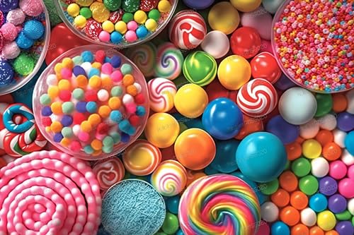 RMSGOZO Verschiedene farbige Bonbons Puzzles für Erwachsene, 500 Teile, Lebensmittel-Holzpuzzles, tolles Spielzeug für Kinder und Heimdekoration von RMSGOZO