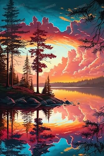 Romantisches Holzpuzzle mit Sonnenuntergang am See, 1000 Teile – Landschaft, 1000 Teile, 50,8 x 76,2 cm, lustige Indoor-Aktivität, Geschenkposter, Geduld steigerndes Stressabbau-Spiel Romantisches Holzpuzzle mit Sonnenuntergang am See, 1000 Teile – Landschaft, 1000 Teile, 50,8 x 76,2 cm, lustige Indoor-Aktivität, Geschenkposter, Geduld steigerndes Stressabbau-Spiel von RMSGOZO