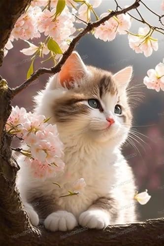 Sakura Cat 500-teiliges Puzzle-Spielzeug – niedliches Tier-Holz-Puzzle-Spiel, 38,1 x 50,8 cm, recycelbare Puzzleteile, ideal für Familienspiele und Entspannungsgeschenke Sakura Cat 500-teiliges Puzzle-Spielzeug – niedliches Tier-Holz-Puzzle-Spiel, 38,1 x 50,8 cm, recycelbare Puzzleteile, ideal für Familienspiele und Entspannungsgeschenke von RMSGOZO