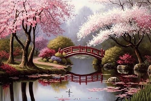 Sakura Frühlingsgarten 70 Teile Puzzles Ölgemälde See Landschaft Puzzle für Anfänger, jedes Stück ist einzigartig, beste Geschenke für Familie Sakura Frühlingsgarten 70 Teile Puzzles Ölgemälde See Landschaft Puzzle für Anfänger, jedes Stück ist einzigartig, beste Geschenke für Familie von RMSGOZO