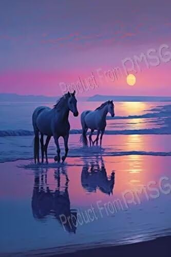 Sonnenuntergang Pferde 70 Teile Puzzles - Sommer Strand - Tierpuzzle für Anfänger, jedes Stück ist einzigartig, beste Geschenke für Familie Sonnenuntergang Pferde 70 Teile Puzzles - Sommer Strand - Tierpuzzle für Anfänger, jedes Stück ist einzigartig, beste Geschenke für Familie von RMSGOZO