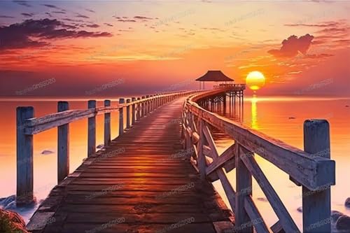 Sunset Lake Bridge 1000 Teile Puzzles für Erwachsene – Landschaft 1000 Teile Puzzle – Entspannen Sie sich vom Alltag, für Familien-Eltern-Kind-Aktivitäten, Spielzeug, 50,8 x 76,2 cm Sunset Lake Bridge 1000 Teile Puzzles für Erwachsene – Landschaft 1000 Teile Puzzle – Entspannen Sie sich vom Alltag, für Familien-Eltern-Kind-Aktivitäten, Spielzeug, 50,8 x 76,2 cm von RMSGOZO